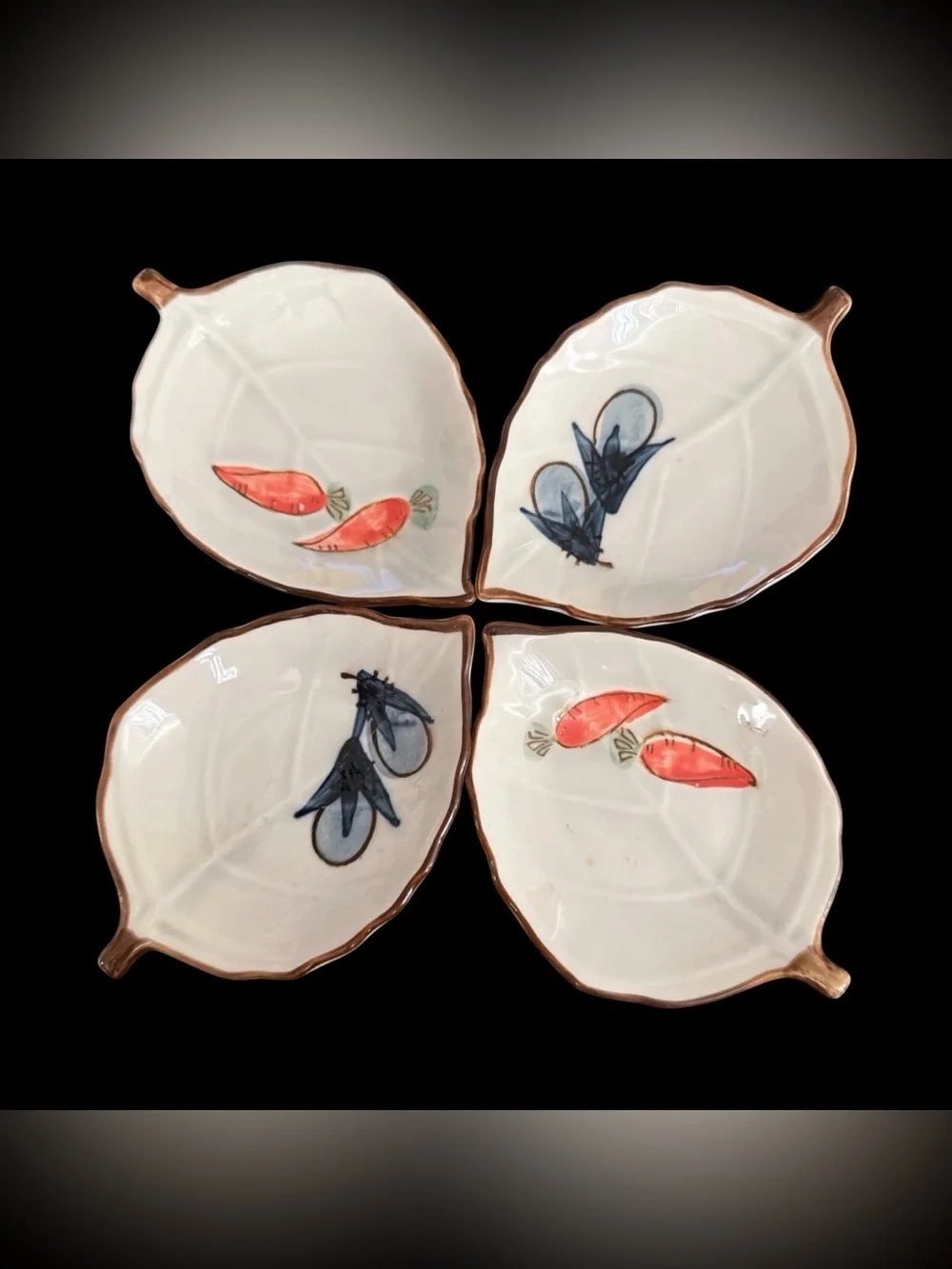Vintage Japanese Ceramic Saucer Plates Lot Of 4